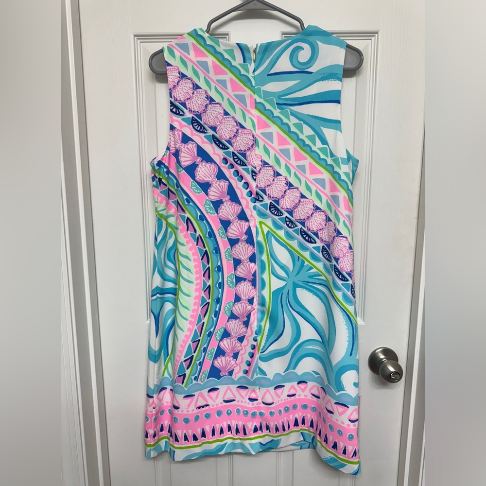 Lilly Pulitzer Narissa Stretch Shift Dress Sz 10 - Picture 4 of 7
